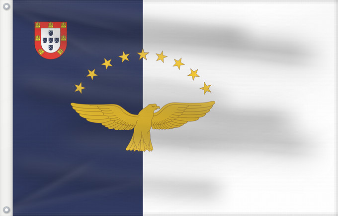Flag, with two metal eyelets and reinforced hoist: Azores Azores flag Açores Azoren Azzorre Dos Açores