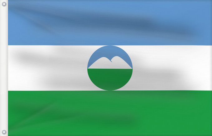 Drapeau, avec deux œillets métalliques et guindant renforcé : Kabardino-Balkaria	Kabardino-Balkar Republic 	 Kabardino-Balkarie	Kabardino-Balkarien	Kabardino-Balkaria, Russia