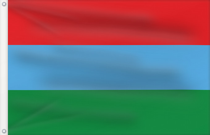 Flag, with two metal eyelets and reinforced hoist: Karelia Republic of Karelia Carelia (o Karelia) Flags of the Republic of Karelia