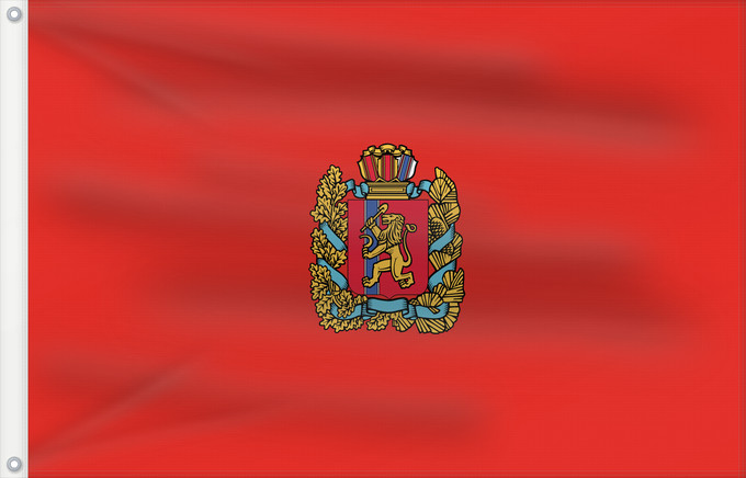 Drapeau, avec deux œillets métalliques et guindant renforcé : Krasnoyarsk Krai	Krasnoyarsk Krai 	Kraï de Krasnoïarsk	Krai de Krasnoyarsk	Krasnoyarsk Kray	флаг Красноярского края
