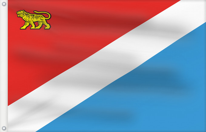 Drapeau, avec deux œillets métalliques et guindant renforcé : Primorsky Krai	Kraï du Primorie	 Krai de Primorie	Primorski Krai