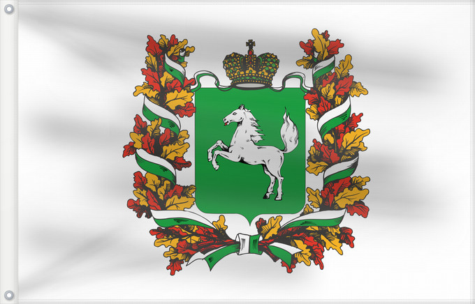 Drapeau, avec deux œillets métalliques et guindant renforcé : Tomskaya oblast'