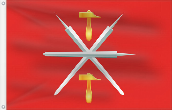 Flag, with two metal eyelets and reinforced hoist: Tula Oblast	Oblast de Toula	Óblast de Tula	Oblast Tula