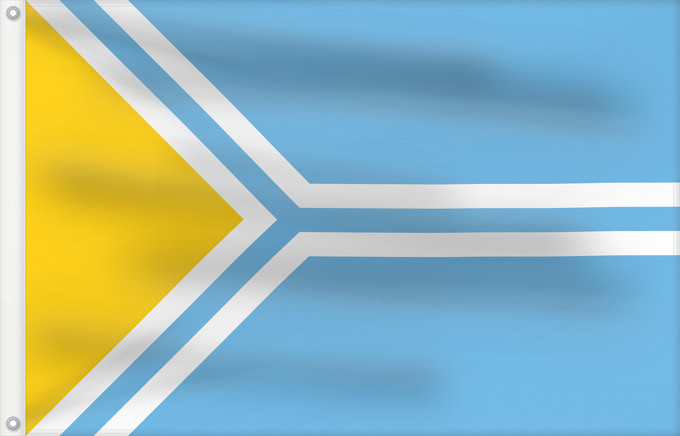 Drapeau, avec deux œillets métalliques et guindant renforcé : Tuva Tyva Republic Touva ou République de Touva Tuvá Tyva Парчами Тува