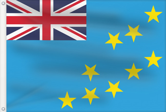 Drapeau, avec deux œillets métalliques et guindant renforcé : Tuvalu
