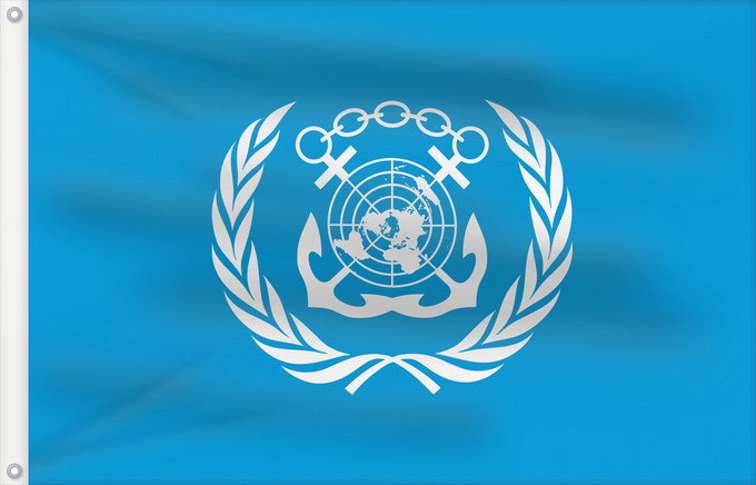 Flag, with two metal eyelets and reinforced hoist: International Maritime Organization