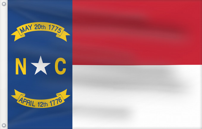 Flag, with two metal eyelets and reinforced hoist: North Carolina	North Carolina (	Caroline du Nord	Carolina del Norte	Carolina del Nord