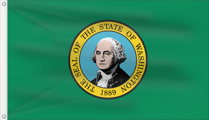 Flagge, mit zwei Metallösen und verstärktem Besatzband: Washington	ᏩᏏᏓᏂ ᎦᏓᏘ	Ka hae Wakinekona	Vasingtoniae	Wááshindoon Hahoodzo bidáh naat á i	Флаг Вашингтона	Američke savezne države Vašington