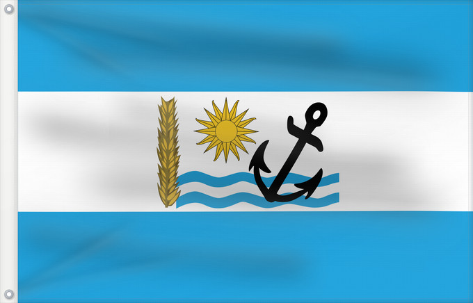 Drapeau, avec deux œillets métalliques et guindant renforcé : Rio Negro Department Río Negro Department Río Negro