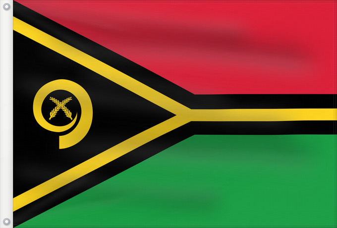 Flag, with two metal eyelets and reinforced hoist: Vanuatu