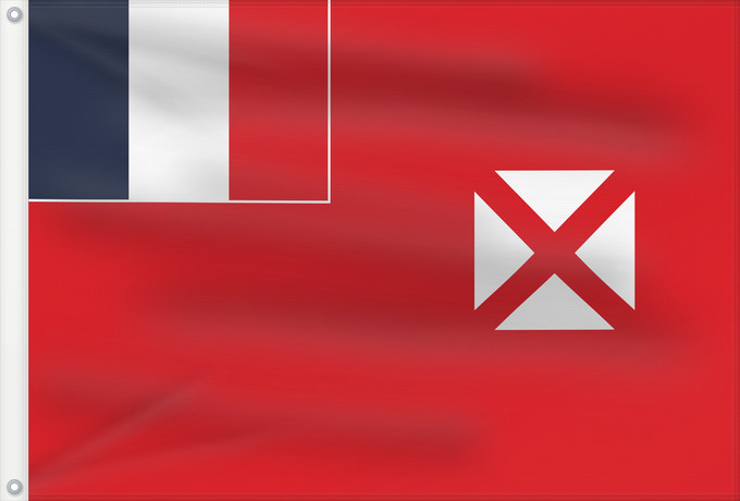 Bandera, con dos ojales metálicos y lado del asta reforzado: Wallis and Futuna Wallis-et-Futuna Wallis y Futuna Wallis und Futuna Wallis e Futuna