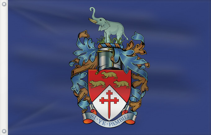 Drapeau, avec deux œillets métalliques et guindant renforcé : Bulawayo	District of Bulawayo in Zimbabwe