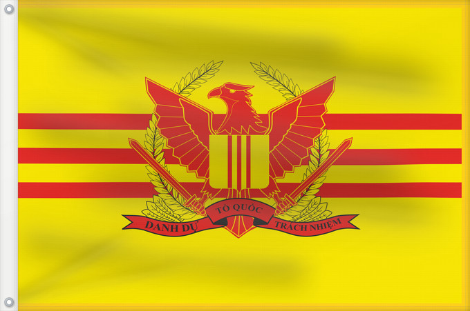 Drapeau, avec deux œillets métalliques et guindant renforcé : Republic of Vietnam Military Forces