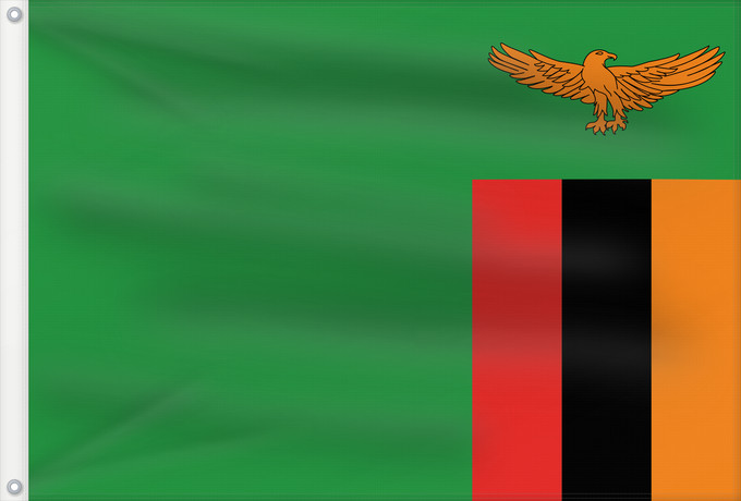 Flag, with two metal eyelets and reinforced hoist: Zambia Zambie Sambia Zambio Saimbia Zambi Mbendera ya Zambia Флаг Замбии Zambije Mujeko ya Zambia Folaga la Zambia
