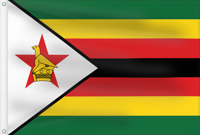 Flag, with two metal eyelets and reinforced hoist: Zimbabwe Zimbabue Simbabwe Zimbawe Zimbabwes Zimbabvo Mbendera ya Zimbabwe Zimbabveja Mureza weZimbabwe Folaga ye Zimbabwe Folaga la Zimbabwe Folaga la Zimbagwe