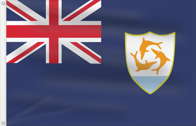 Drapeau, avec deux œillets métalliques et guindant renforcé : Anguilla	Anguila	Anguillas flag  taget i brug den 30. maj 1990  - RGB farverne	Флаг Ангильи