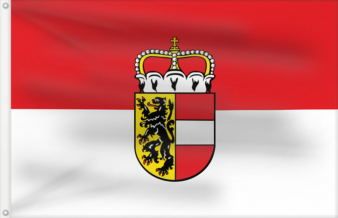 Drapeau, avec deux œillets métalliques et guindant renforcé : Salzburg Salzburg (state) Salzbourg Salzburgo Salisburgo