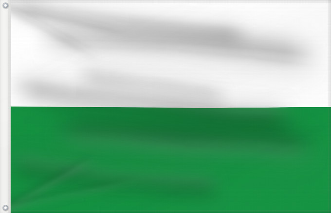 Flag, with two metal eyelets and reinforced hoist: Styria White-green. Colours of the state of Styria Styrie Estiria Weiß-grün. Landesfarben der Steiermark Stiria