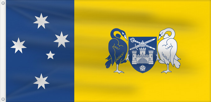 Bandera, con dos ojales metálicos y lado del asta reforzado: Australian Capital Territory	Australian Capital TerritoryIt is from openclipart	Territoire de la capitale australienne	Territorio de la Capital Australiana	Fändel vum Australeschen Haaptstadterritoire