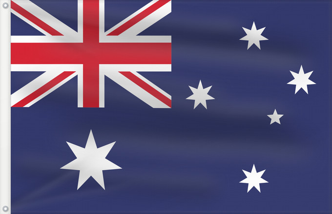 Flag, with two metal eyelets and reinforced hoist: Australia	Australie	Australien