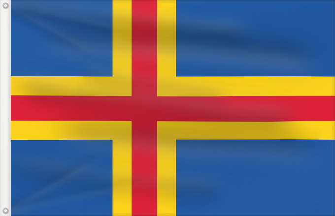 Bandera, con dos ojales metálicos y lado del asta reforzado: Åland	Aland Islands	D Åland	Ålands	Isole Åland	Wysp Alandzkich	علم أولان	Сцяг Аландскіх астравоў	Сьцяг Аляндзкіх выспаў	Ålandskih ostrva	Σημαία των Ώλαντ	Ahvenamaa lipp	Ålandeko bandera	Ahvenanmaan	דגל אולנד	オーランド諸島の旗	올란드 제도의 기	Ålands flagg	Флаг Аландских