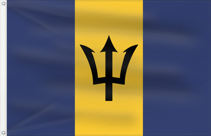 Flag, with two metal eyelets and reinforced hoist: Barbados Barbade Barbado Barbadoksen Ala Barbadosê Флаг Барбадоса Barbadosa