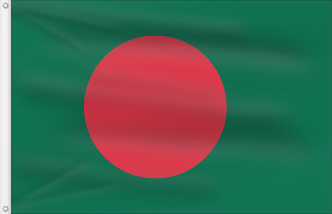 Bandera, con dos ojales metálicos y lado del asta reforzado: Bangladesh	Bangladesch	علم بنغلاديش	বাংলাদেশের জাতীয় পতাকা	Bangladeshs	Bangladeŝo	Bangladeshin	Le bengo lanci	Флаг Бангладеш	Bangladeša
