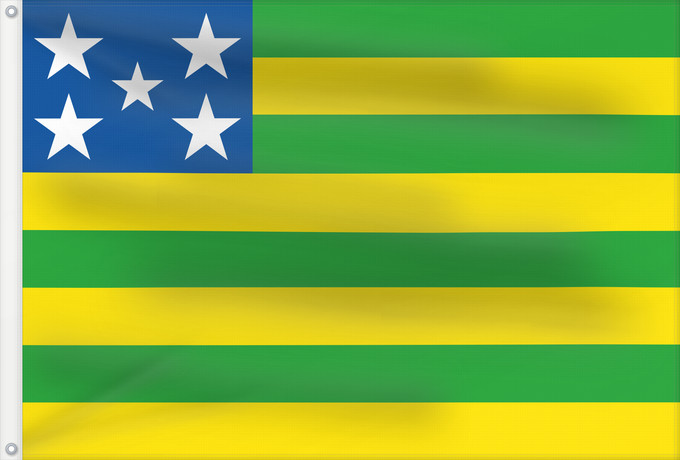 Drapeau, avec deux œillets métalliques et guindant renforcé : Goiás