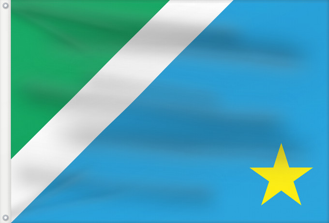 Flagge, mit zwei Metallösen und verstärktem Besatzband: Mato Grosso do Sul	Mato Grosso do Sul, Brazil	Mato Grosso del Sur