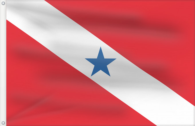 Drapeau, avec deux œillets métalliques et guindant renforcé : Pará