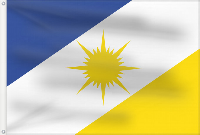 Bandera, con dos ojales metálicos y lado del asta reforzado: Tocantins	State of Tocantins, Brazil	Estado do Tocantins, Brasil
