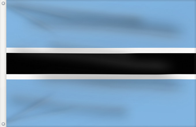 Flag, with two metal eyelets and reinforced hoist: Botswana	Botsuana