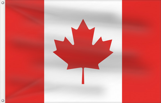 Flag, with two metal eyelets and reinforced hoist: Canada Canadá Kanada