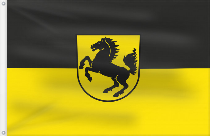 Drapeau, avec deux œillets métalliques et guindant renforcé : Stuttgart, Landeshauptstadt (Region Stuttgart)
