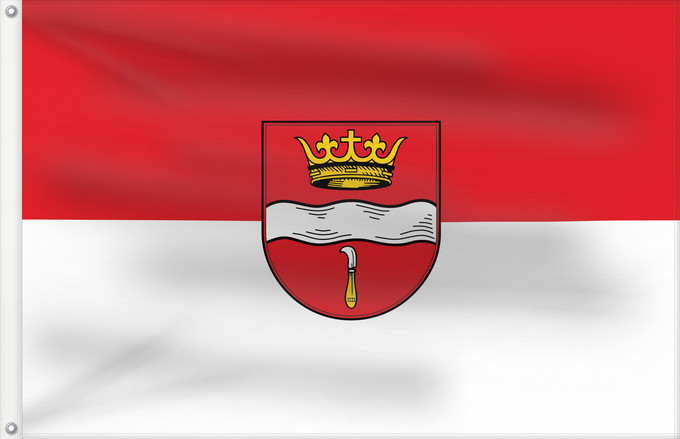 Bandera, con dos ojales metálicos y lado del asta reforzado: Winterbach (Region Stuttgart)