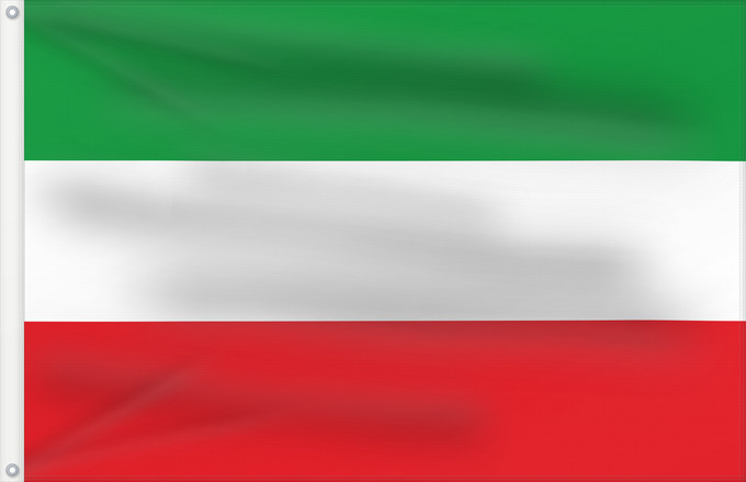 Bandera, con dos ojales metálicos y lado del asta reforzado: North Rhine-Westphalia	Civil flag of North Rhine-Westphalia	Rhénanie-du-Nord - Westphalie	Renania del Norte-Westfalia	Landesflagge Nordrhein-Westfalens	Renania Settentrionale-Vestfalia	Banniel Nordrhein-Westfalen
