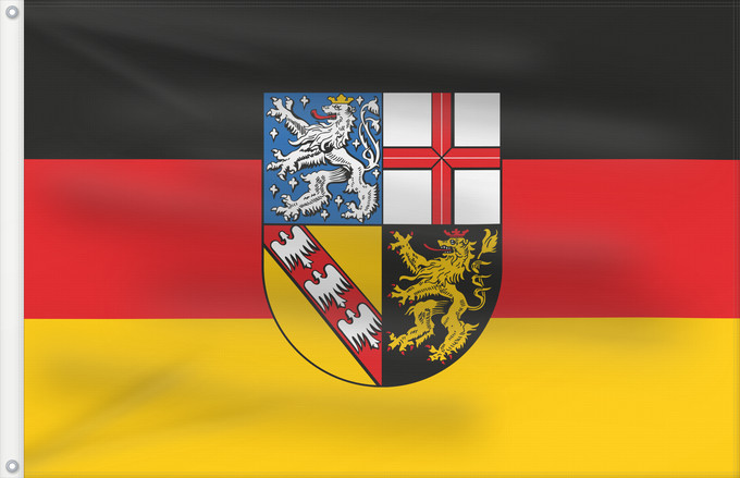 Drapeau, avec deux œillets métalliques et guindant renforcé : Saarland Sarre