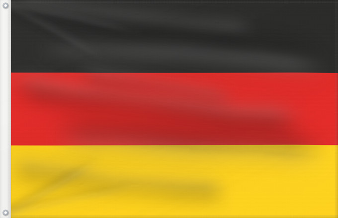 Drapeau, avec deux œillets métalliques et guindant renforcé : Germany Allemagne Alemania Deutschland Germania