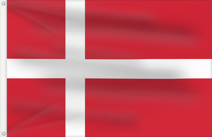Bandera, con dos ojales metálicos y lado del asta reforzado: Denmark	Denmark   stutflag  version	Danemark	Dinamarca	Dänemarks	Danimarca	Denemarken	Danii	علم الدنمارك	Danimarka	Сцяг Даніі	Национално знаме на Дания	Banniel Danmark	Danske	Dánská vlajka	Danmarks flag - Dannebrog	Σημαία της Δανίας	Danio - Dannebrog	Taan