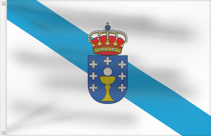 Flag, with two metal eyelets and reinforced hoist: Galicia	Galice	Galizia