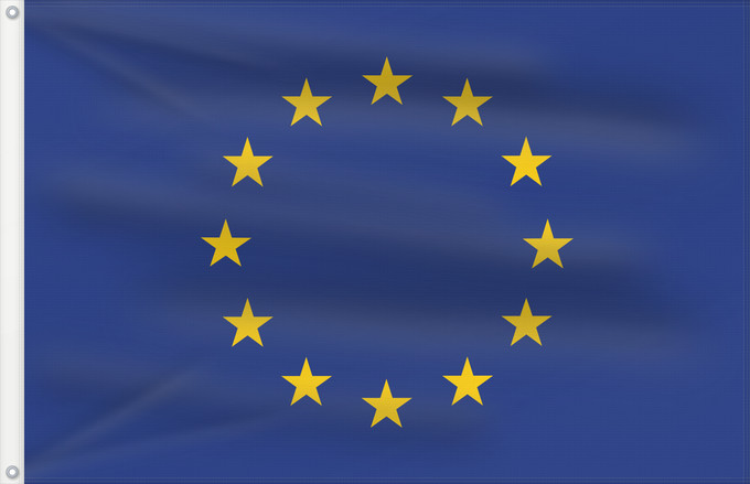 Drapeau, avec deux œillets métalliques et guindant renforcé : Europe Europe is the flag and emblem of the European Union EU and Council of Europe CoE Européen est le symbole non seulement de l’Union européenne La Unión Europea consta de doce estrellas amarillas sobre fondo azul Die Europaflagge besteht aus einem