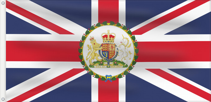 Bandera, con dos ojales metálicos y lado del asta reforzado: British Ambassador	British diplomatic flag used on the British Embassies	British Ambassador Ensign	Ambasciatore britannico Ensign