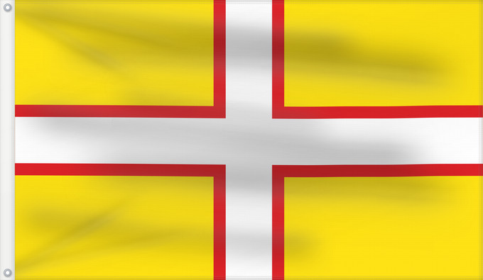 Flag, with two metal eyelets and reinforced hoist: Dorset	Dorset, England