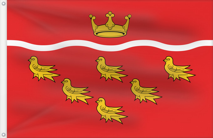 Flag, with two metal eyelets and reinforced hoist: East Sussex