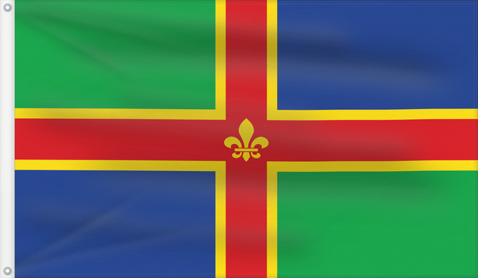 Flag, with two metal eyelets and reinforced hoist: Lincolnshire Lincolnshire county