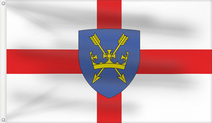 Flag, with two metal eyelets and reinforced hoist: Saint Edmund Suffolk Saint Edmond