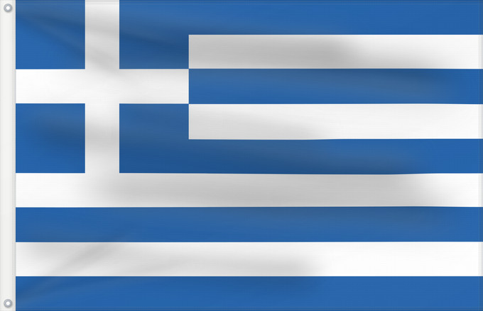 Drapeau, avec deux œillets métalliques et guindant renforcé : Greece	Greece  since 1978  and Naval Ensign of Greece  since 1828	Grèce  depuis 1978  et insigne naval de la Grèce  depuis 1828	Grecia	Griechenland	Griekenland	Grécia	Grecji	Yunanıstan	Знаме на Гърция	গ্রীসদেশীয় পতাকা	Banniel Gres	Řecká vlajka	Gwlad Groe