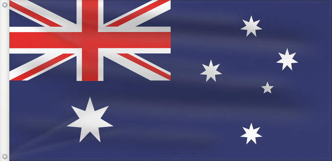 Drapeau, avec deux œillets métalliques et guindant renforcé : Heard Island and McDonald Islands