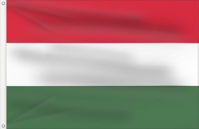 Bandera, con dos ojales metálicos y lado del asta reforzado: Hungary	Hongrie	Hungría	Ungarn	Dell Ungheria	Hongarije	Hungria	Węgier	Знаме на Унгария	Banniel Hungaria	Maďarská vlajka	Ungarns	Σημαία της Ουγγαρίας	Hungario	Ungari lipp	Unkarin	HUngáire	Mađarske	Magyarország	Hungaria	ハンガリーの国旗	Hungariae	Vengrijos	Ungārija
