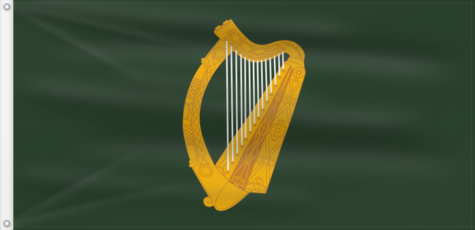Bandera, con dos ojales metálicos y lado del asta reforzado: Leinster	W Leinster